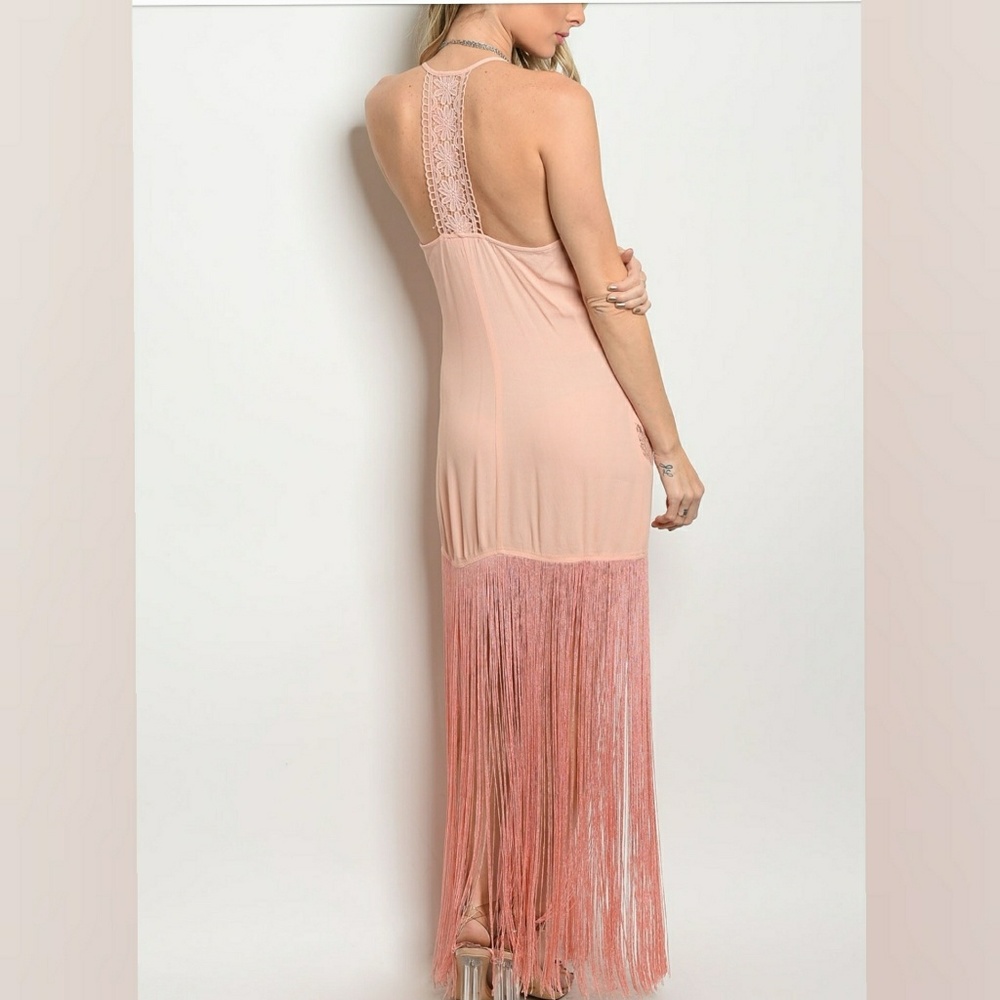 💎 Beatiful DUSTY PINK DRESS Peach  - Picture 2 of 5